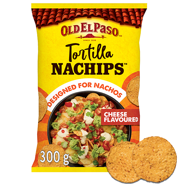 Tortilla nachips cheese flavored product packshot