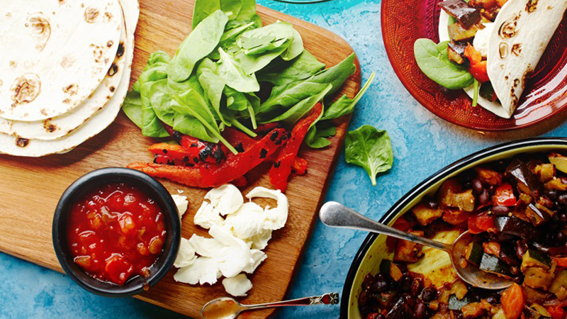 Vegetarian Soft Tacos with Black Beans Recipe